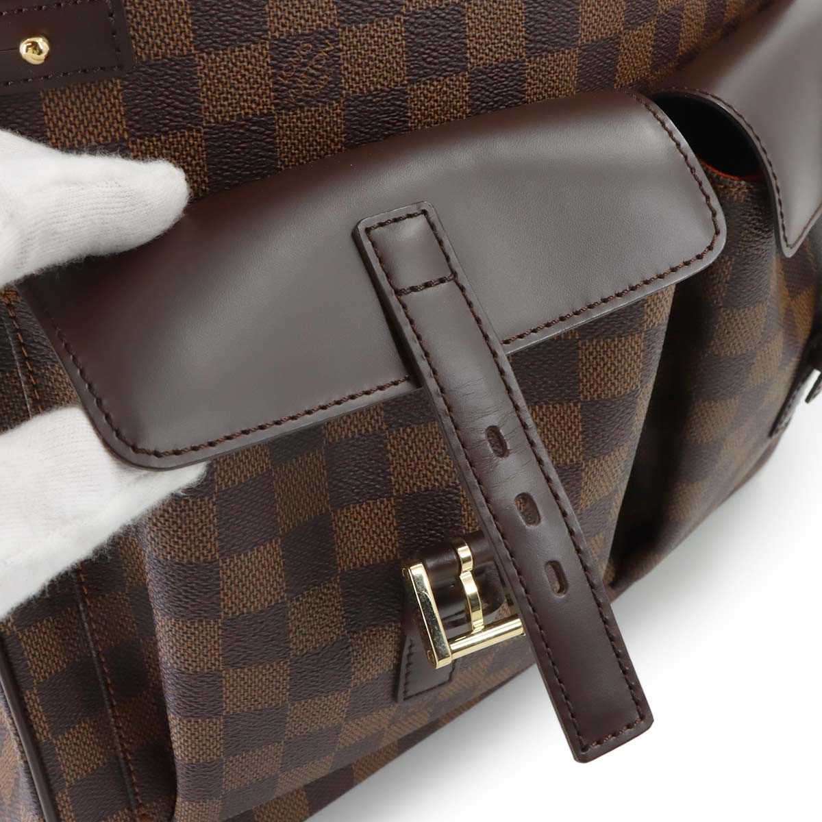Damier Uzes Tote Bag Ebene Brown N51128 Purse
