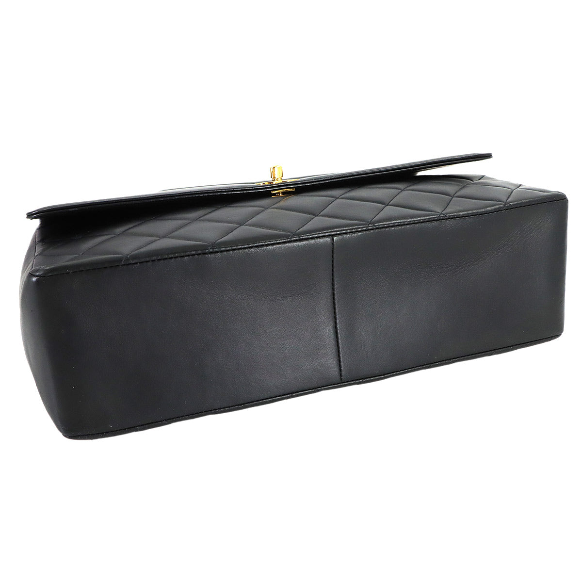 Matelasse Chain Shoulder Bag Leather Black Purse