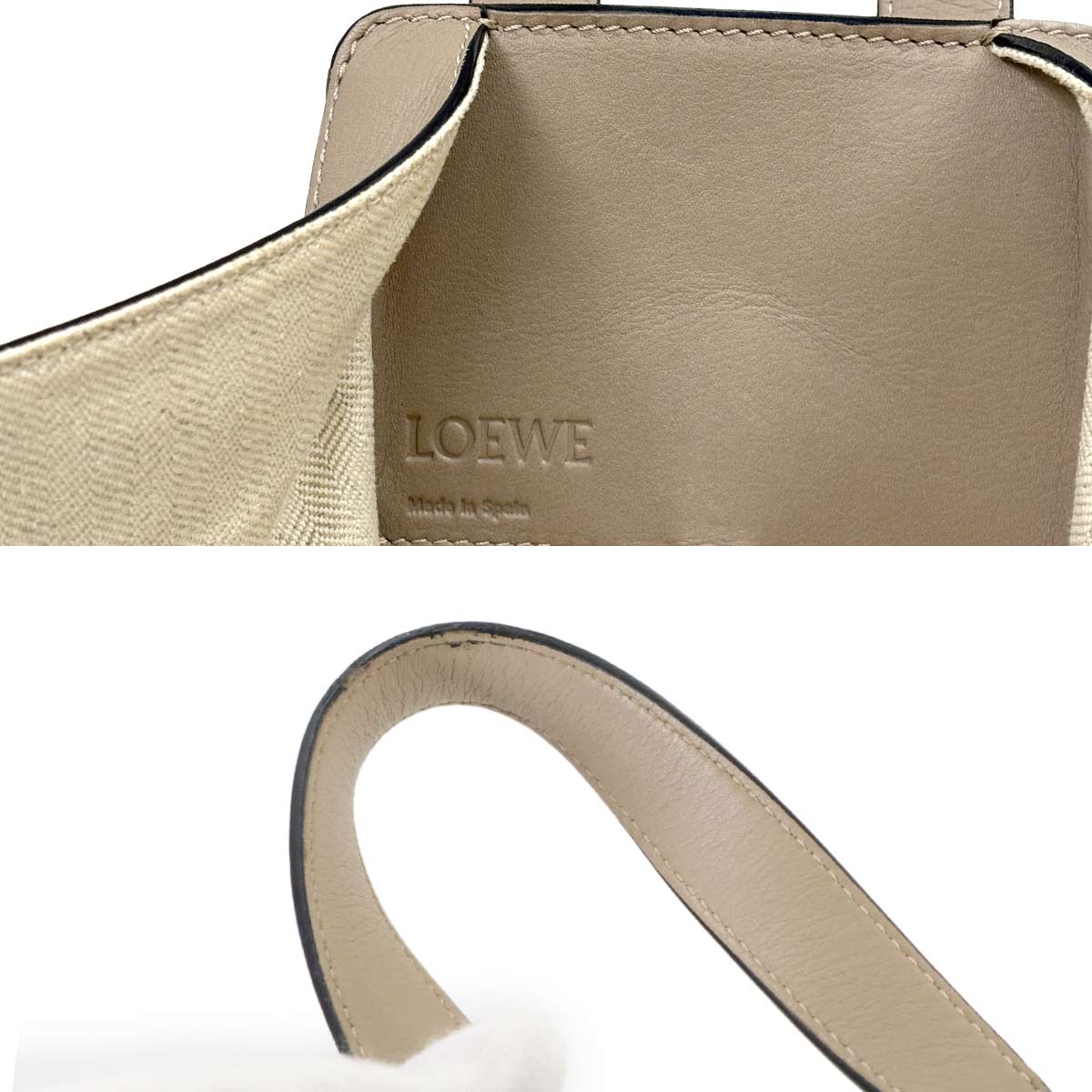 Hammock Small Hand Shoulder Bag Leather Beige Purse
