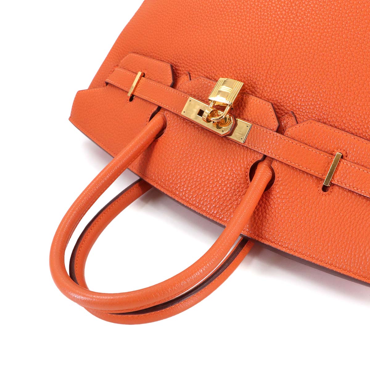 Birkin 35 Hand Bag Togo Orange Purse