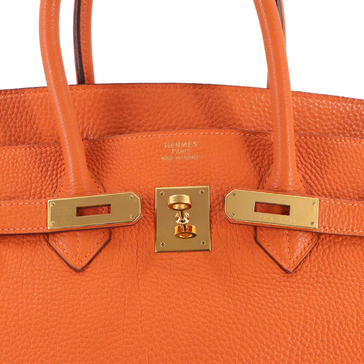 Birkin 35 Hand Bag Togo Orange Purse
