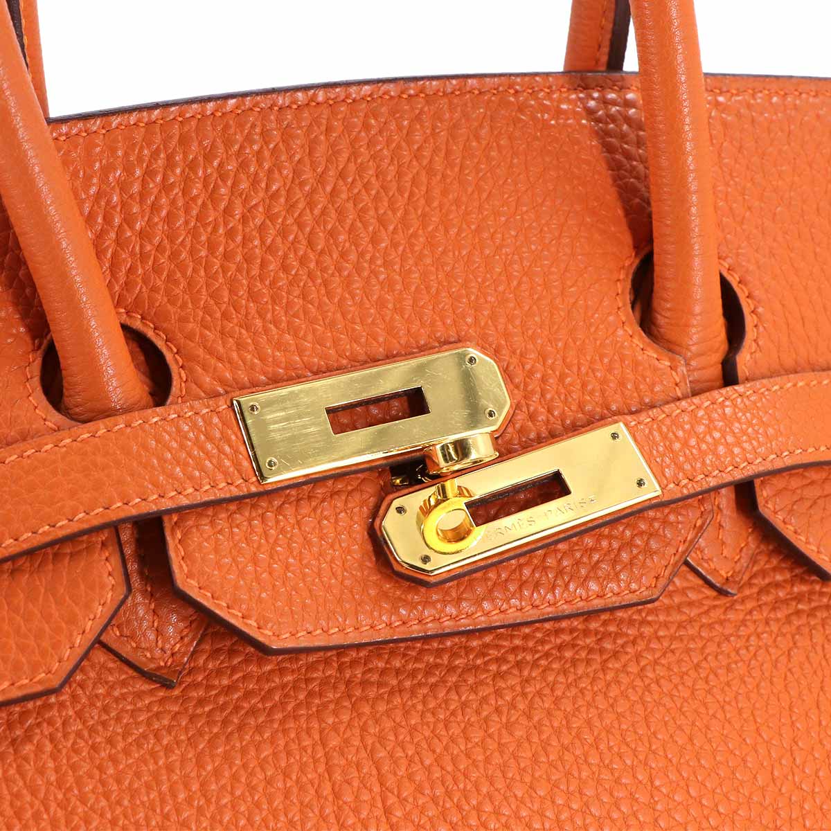 Birkin 35 Hand Bag Togo Orange Purse