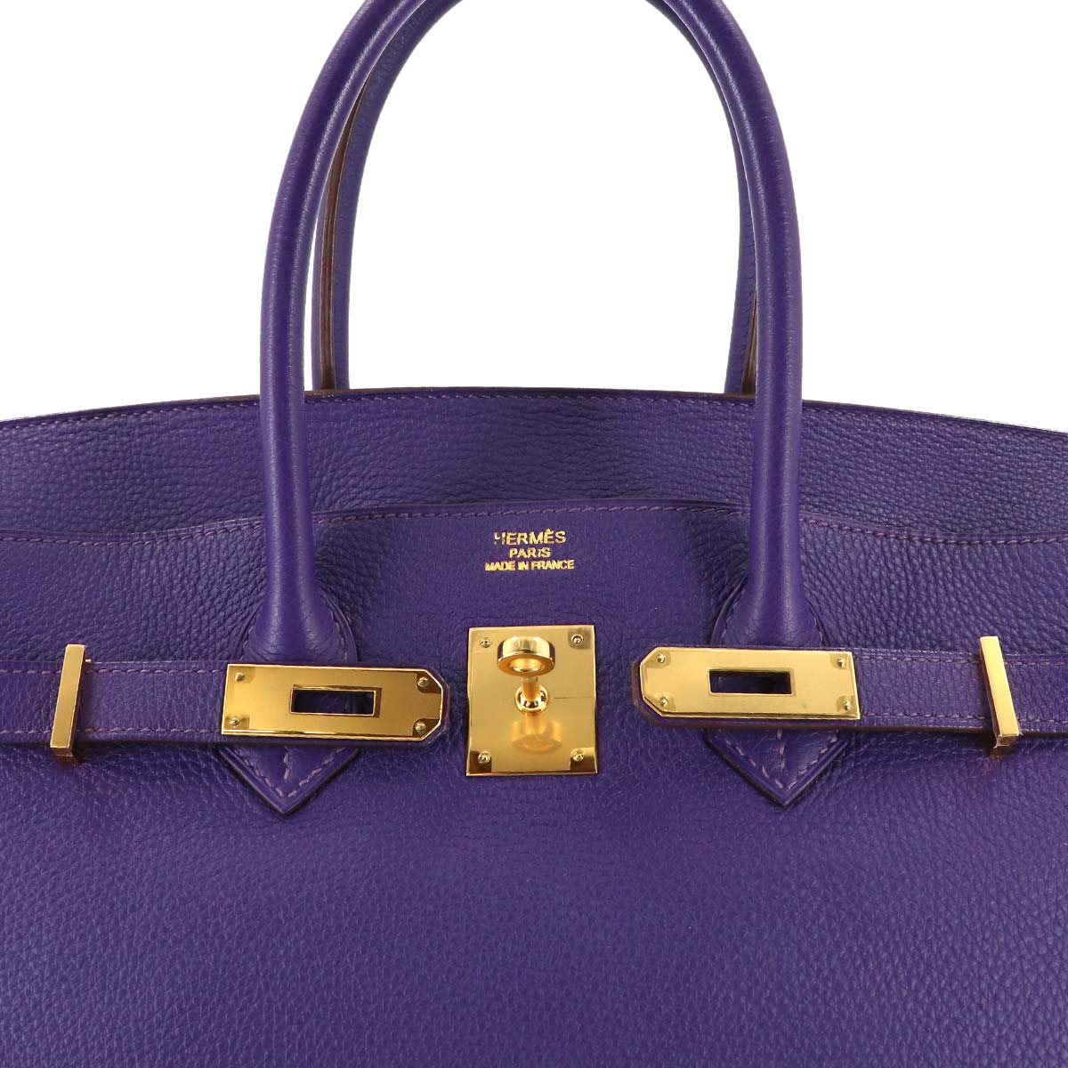 Birkin 35 Veau Togo Iris Hand Bag Purple Purse