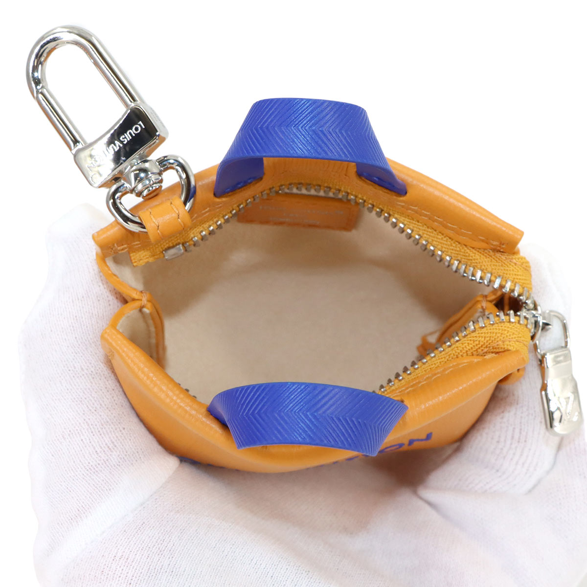 LV Mini Shopper Bag Charm Key Holder Orange M02699