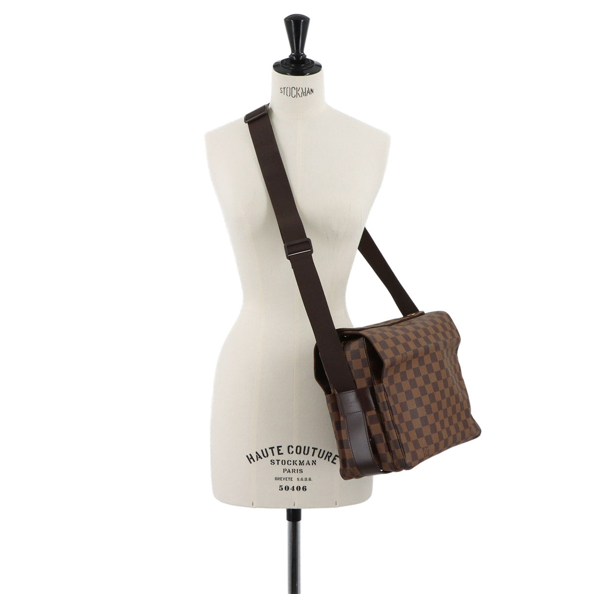 Damier Naviglio Shoulder Bag Ebene N45255 Unisex Purse