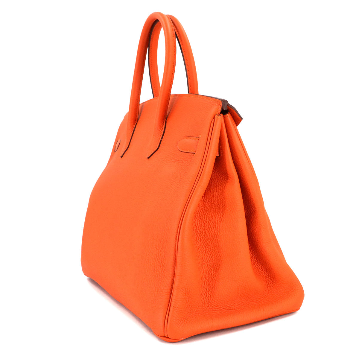 Birkin 35 Togo Feu Orange Hand Bag Purse
