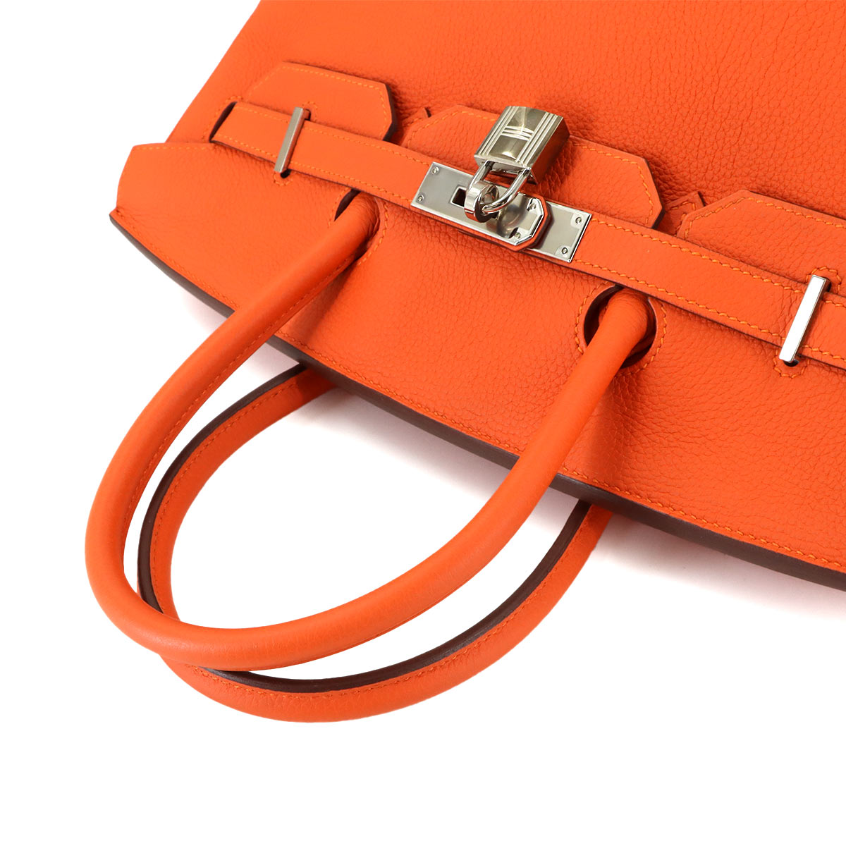 Birkin 35 Togo Feu Orange Hand Bag Purse