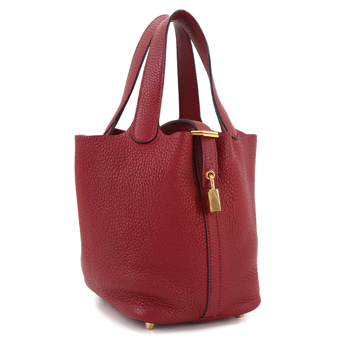 Picotin Lock PM Hand Bag Taurillon Clemence Rouge Grenade