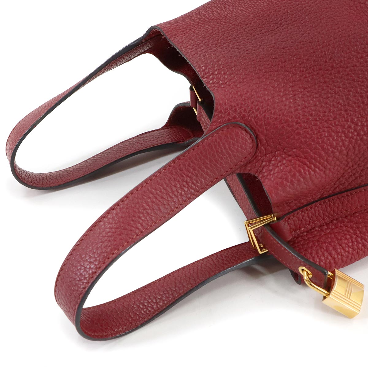 Picotin Lock PM Hand Bag Taurillon Clemence Rouge Grenade