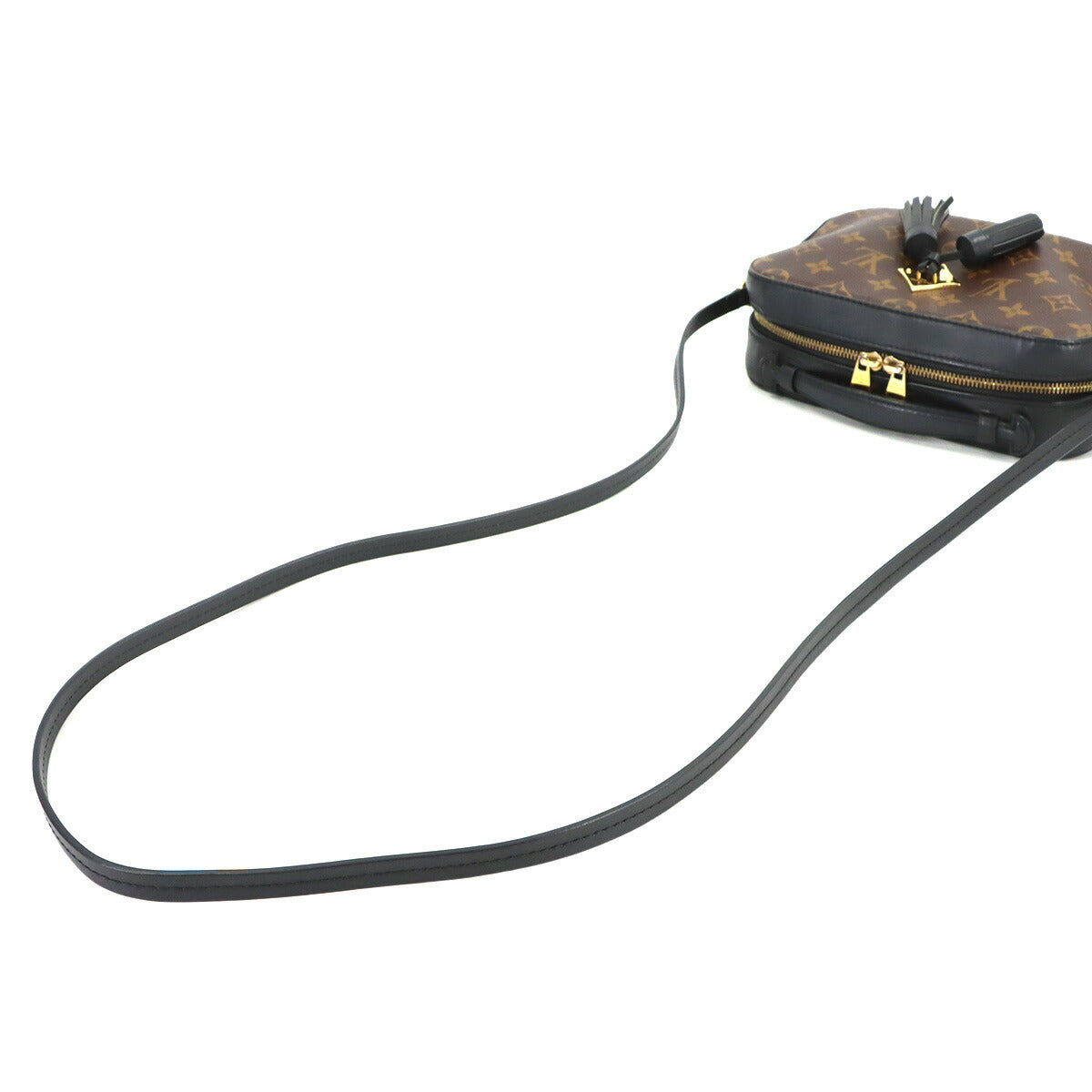 Monogram Saintonge Shoulder Bag Brown Noir M43555 Purse