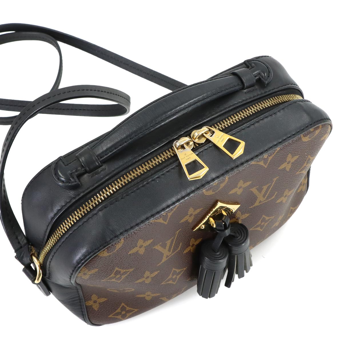 Monogram Saintonge Shoulder Bag Brown Noir M43555 Purse