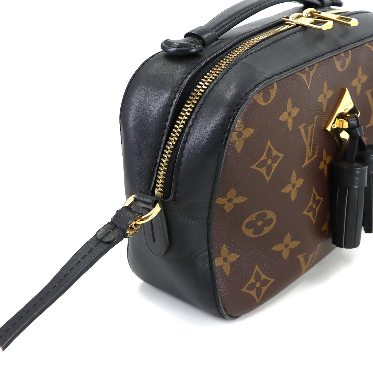 Monogram Saintonge Shoulder Bag Brown Noir M43555 Purse