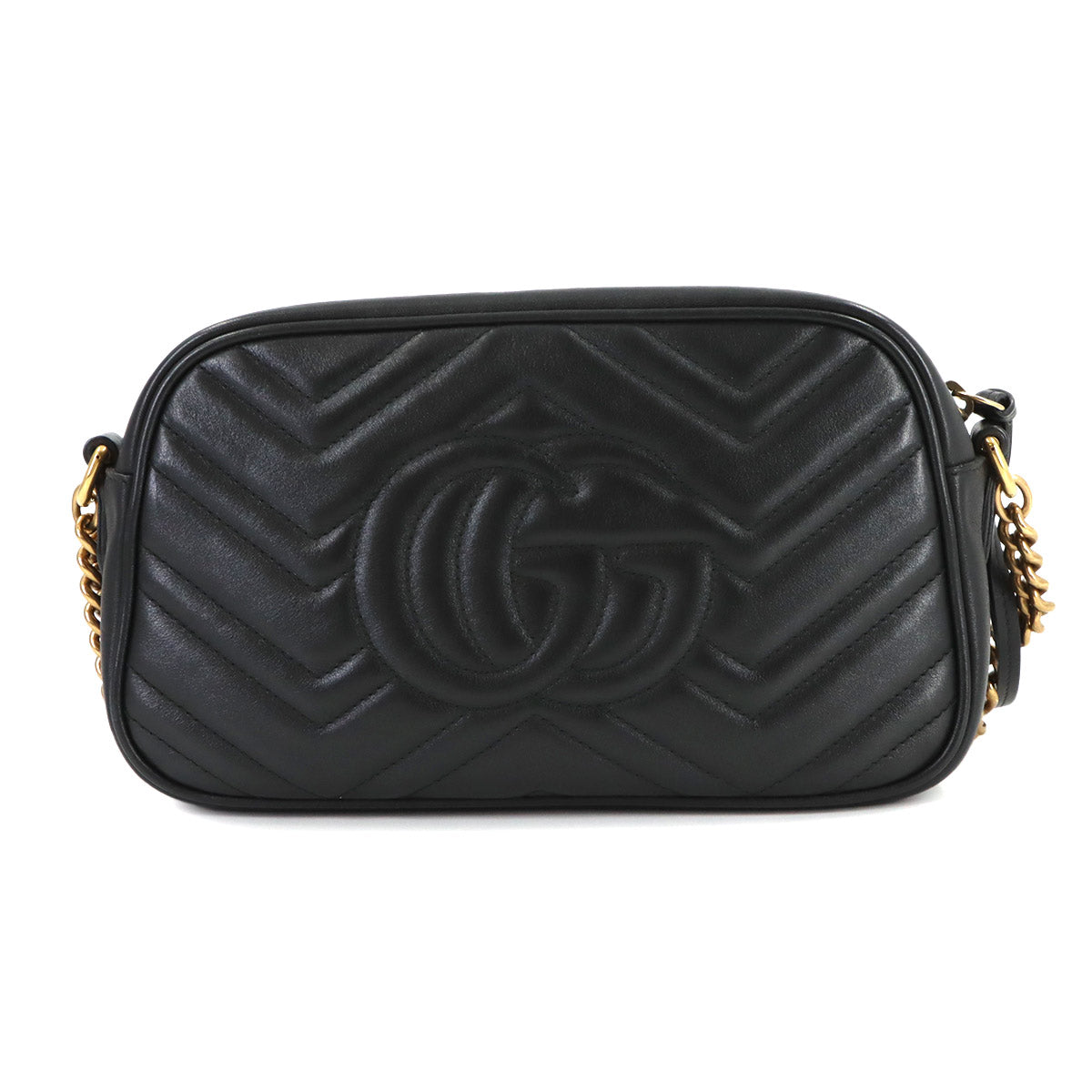 GG Marmont Chain Shoulder Bag Leather Black 447632 Purse