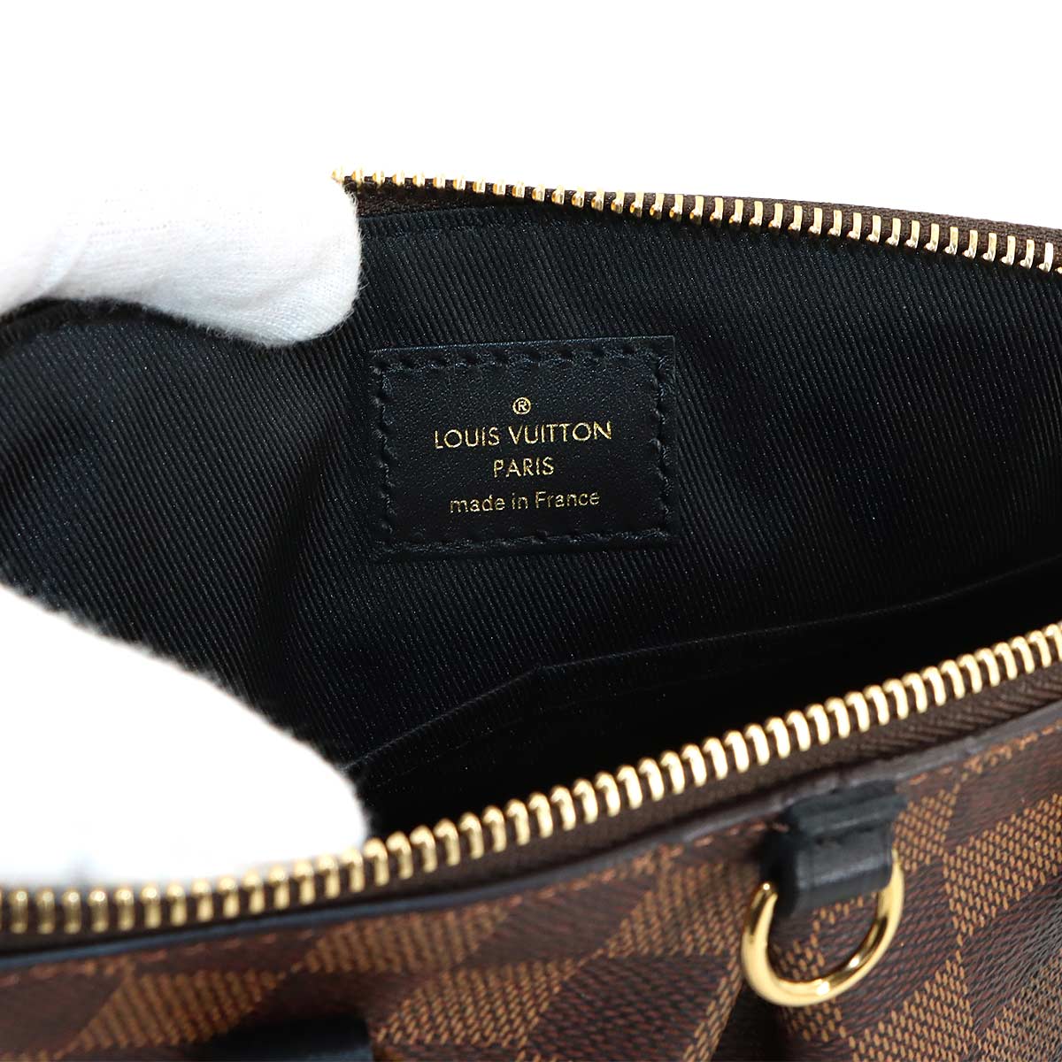 Damier Odeon Tote PM 2way Hand Shoulder Bag Ebene N45282