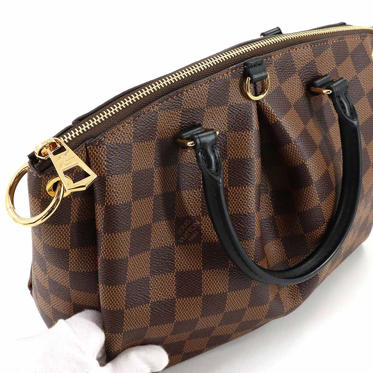 Damier Odeon Tote PM 2way Hand Shoulder Bag Ebene N45282