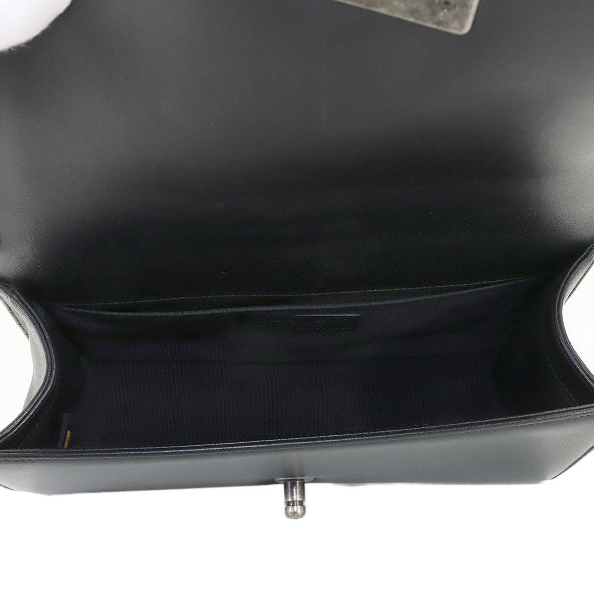 BOY CHANEL Chain Shoulder Bag Leather Black A67086 Purse