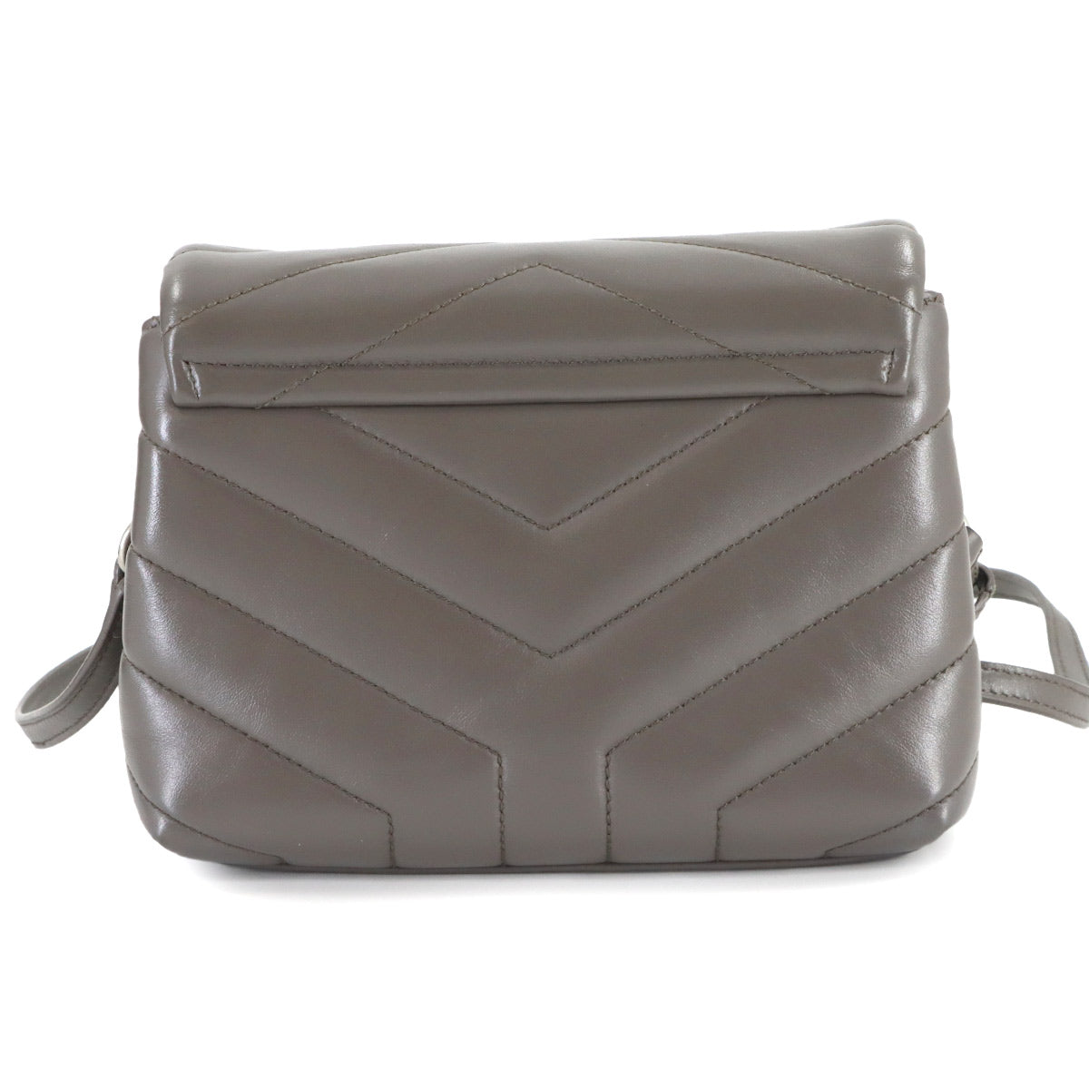 Loulou Toy Shoulder Bag Leather Gray 467072
