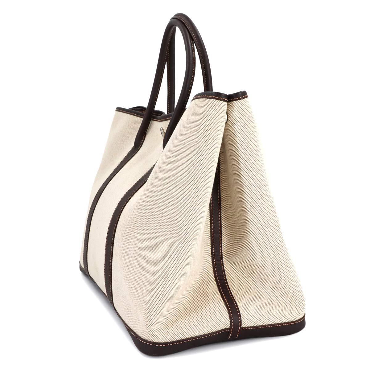 Garden Party 43 GM Tote Bag Toile H Negonda Natural Marron