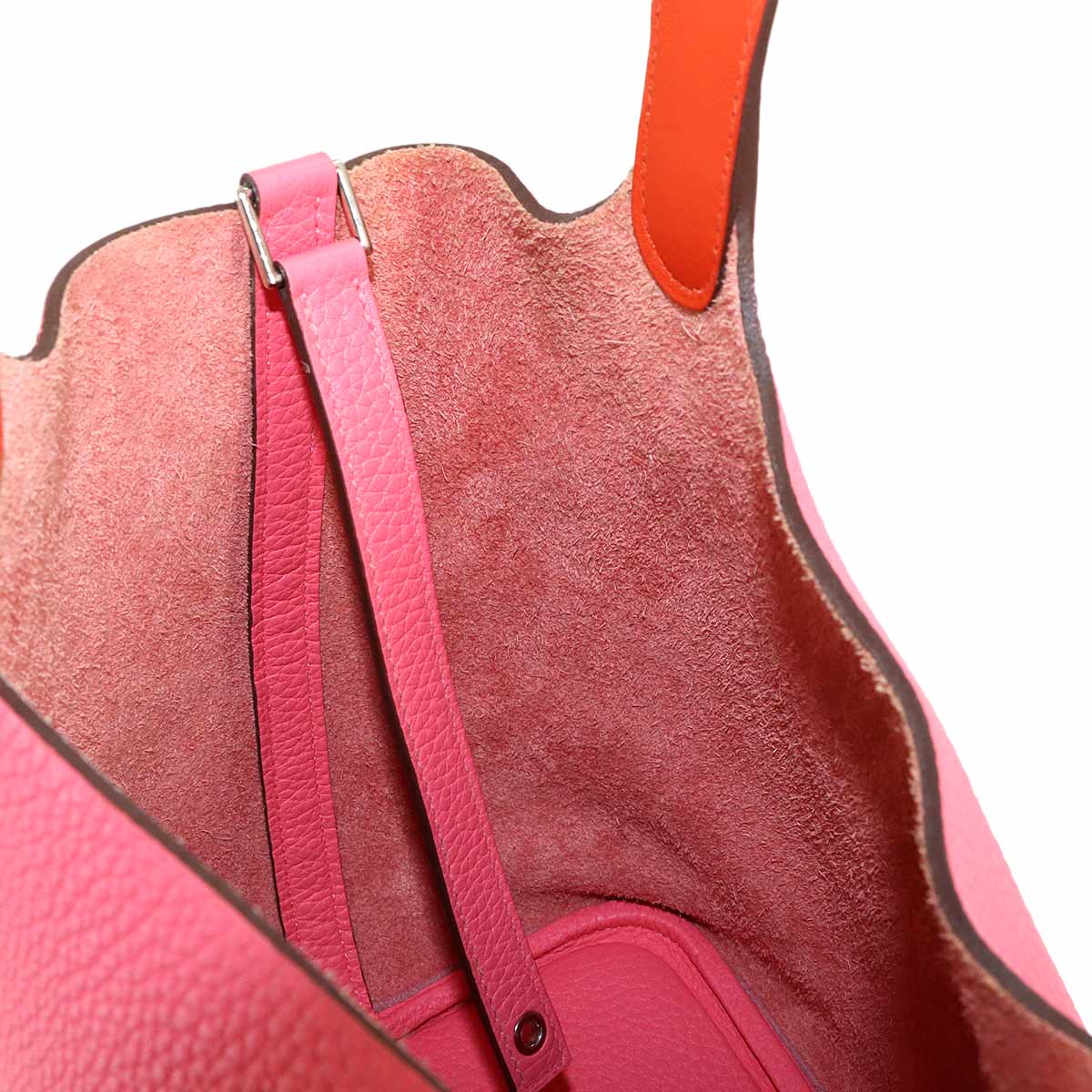 Picotin Lock Eclat MM Hand Bag Traurillon Clemence Rose azalee