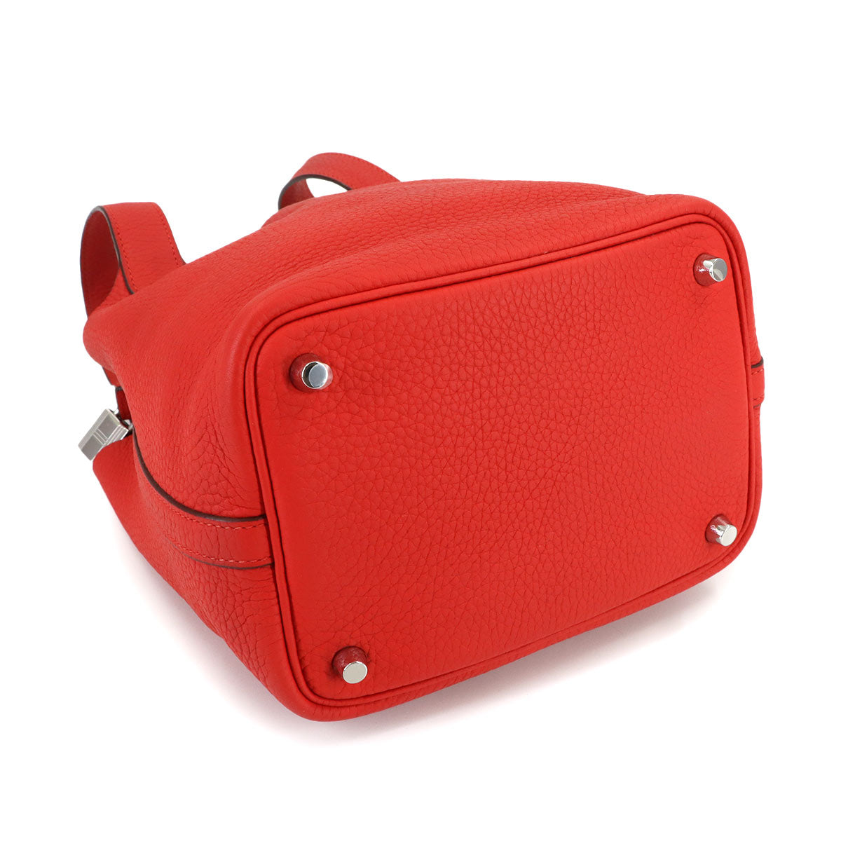 Picotin Lock PM Hand Bag Taurillon Clemence Rouge Tomate