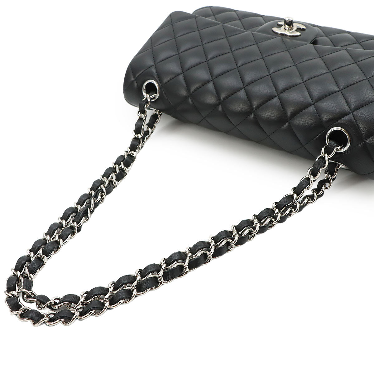 Matelasse 25 Chain Shoulder Bag Leather Black A01112 11.12