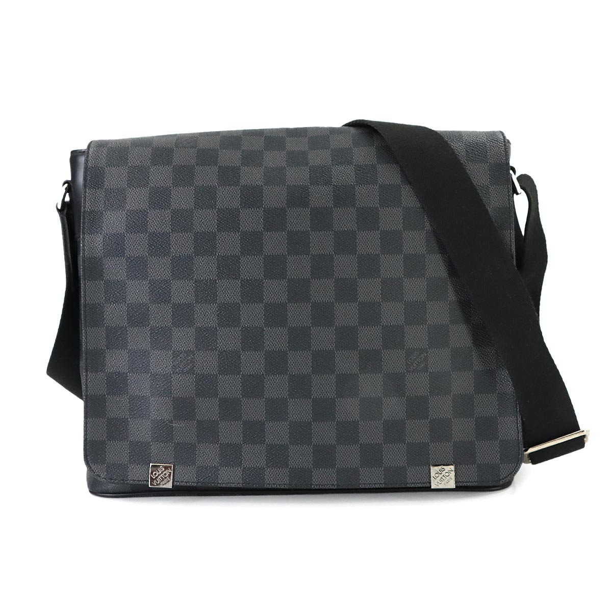 Damier Graphite District MM NM Shoulder Bag Black N41029