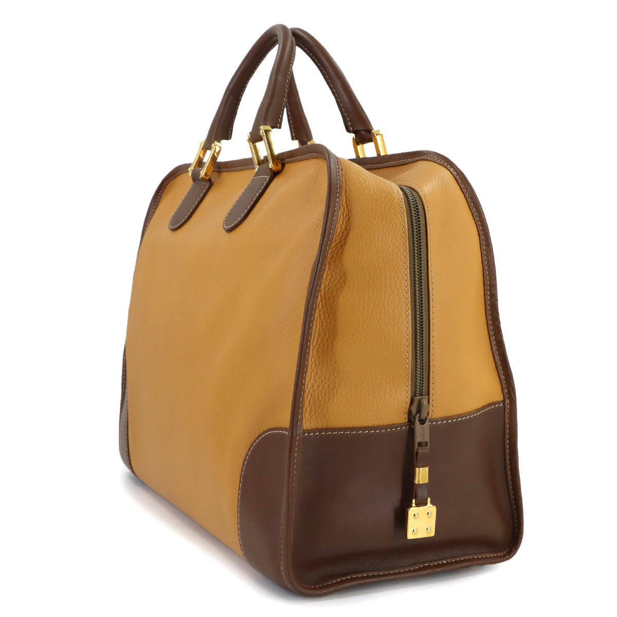 Amazona 40 Hand Boston Bag Leather Brown Purse