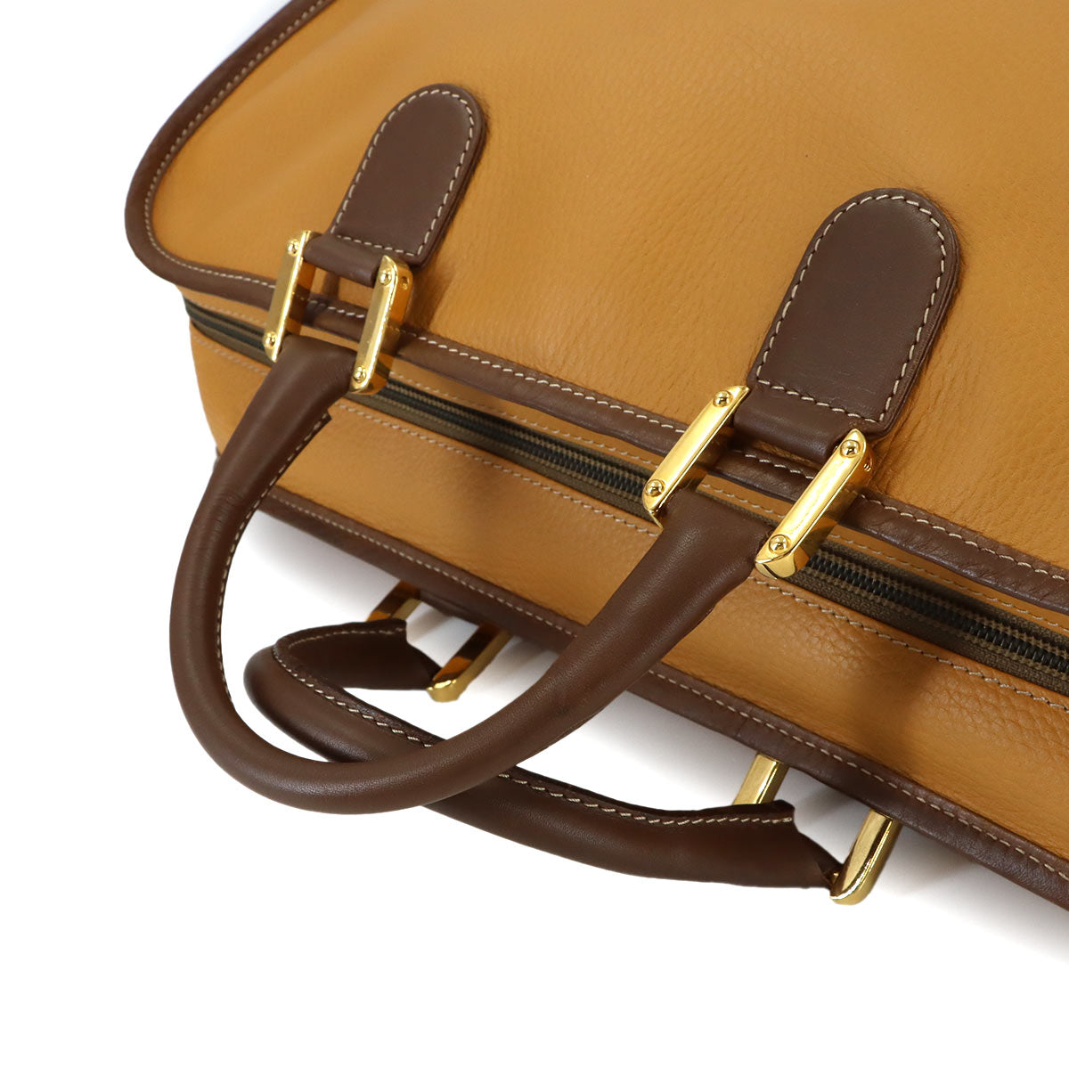 Amazona 40 Hand Boston Bag Leather Brown Purse