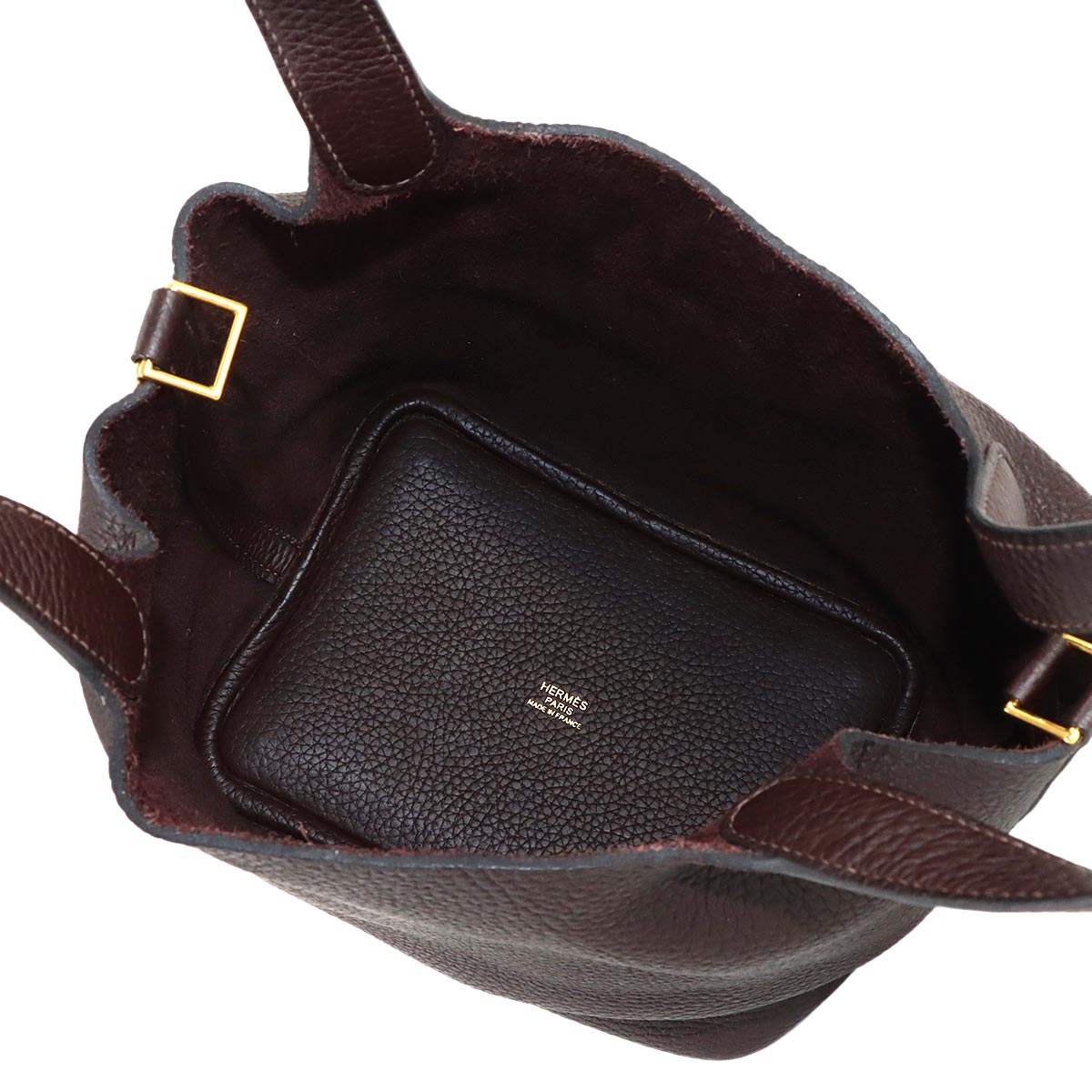 Picotin Lock PM Hand Bag Taurillon Clemence Rouge Sellier