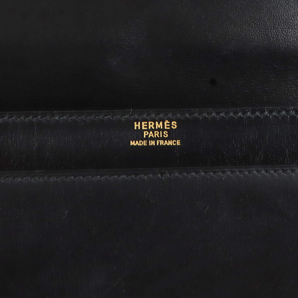 Cordeliere Hand Bag Box Calf Black Purse