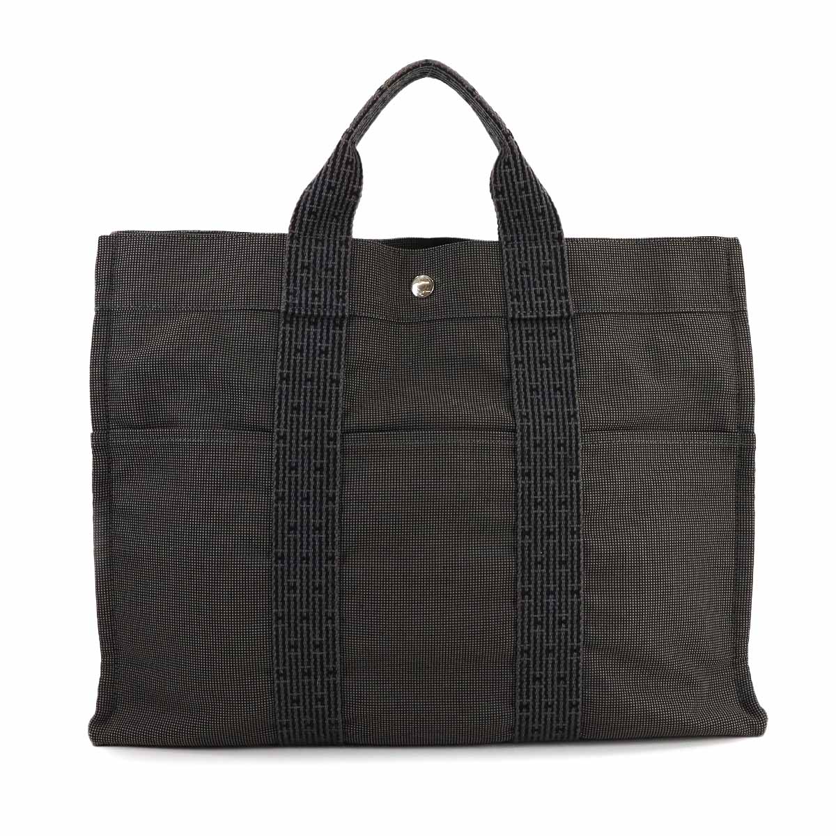 Herline Tote MM Bag Canvas Gray Unisex Purse