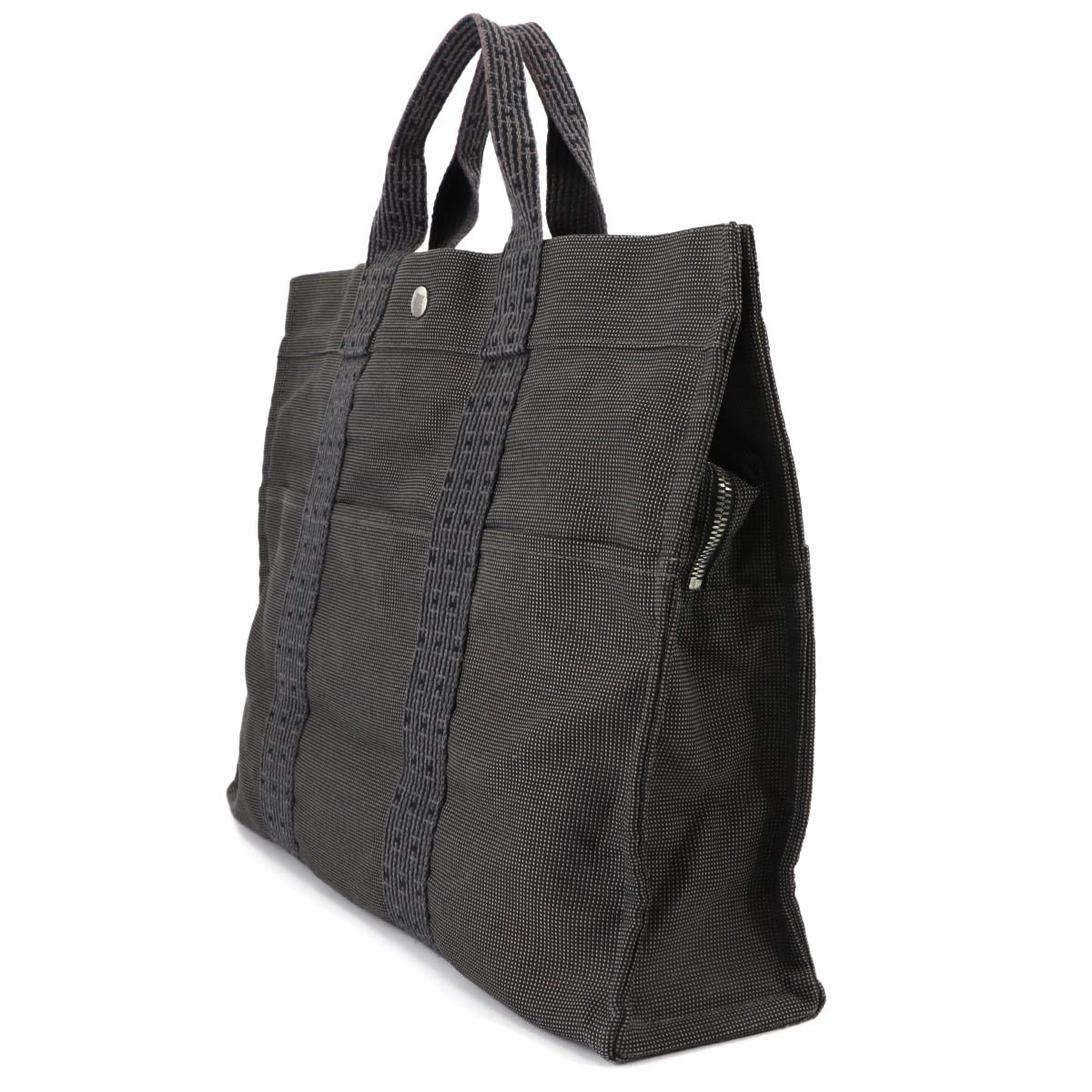 Herline Tote MM Bag Canvas Gray Unisex Purse