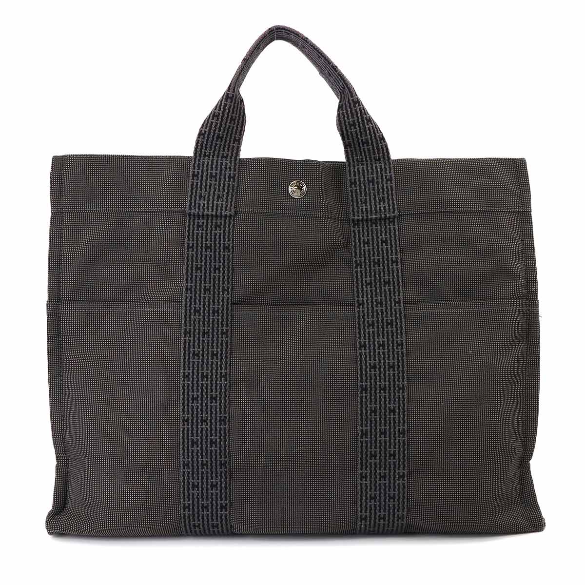 Herline Tote MM Bag Canvas Gray Unisex Purse