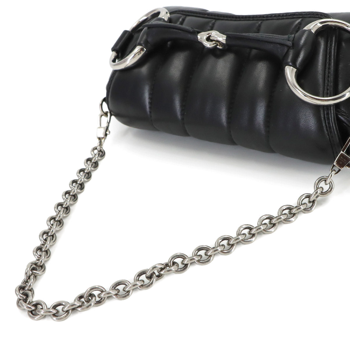 Horsebit Small 2way Shoulder Bag Leather Black 764339 Purse