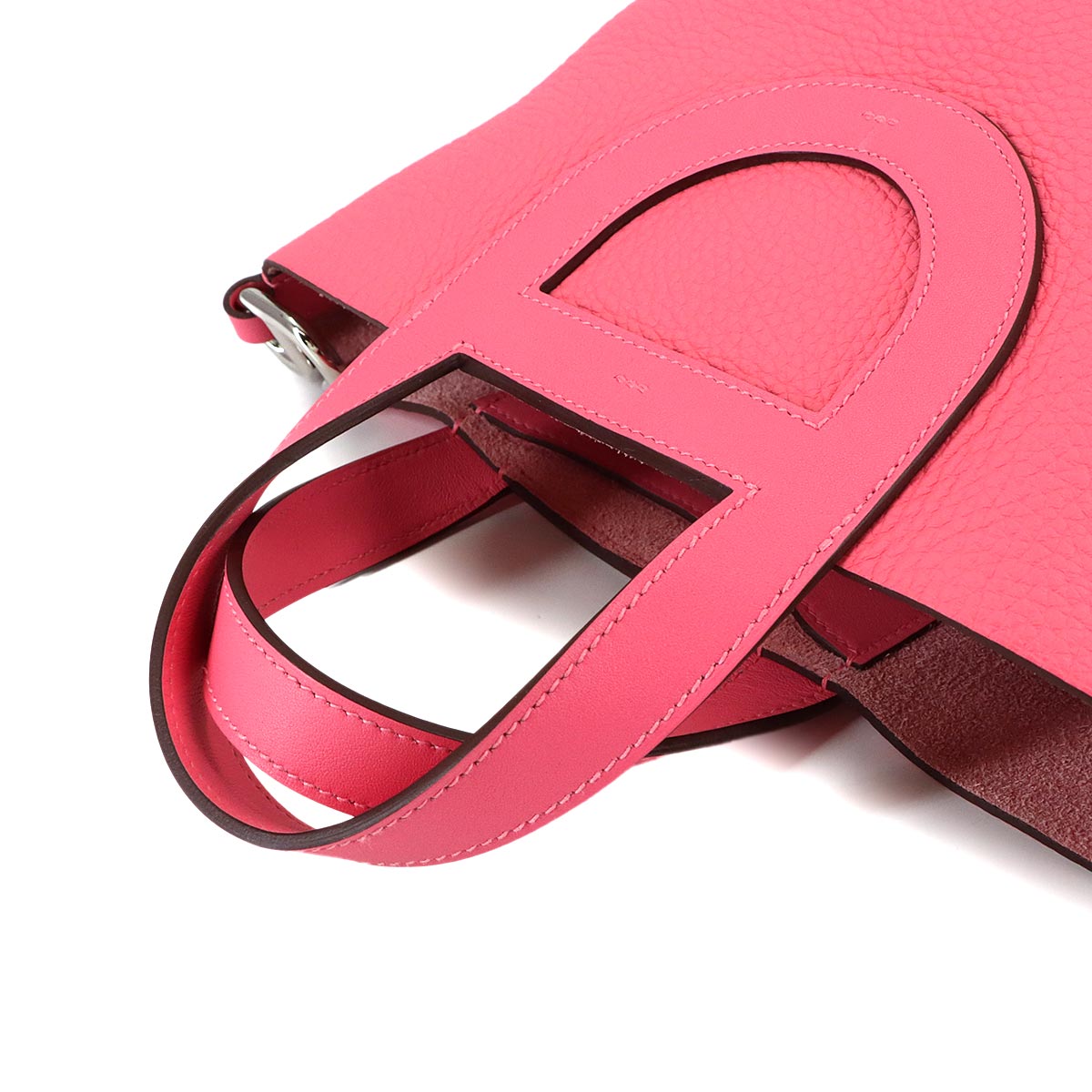 In the Loop 18 Hand Bag Taurillon Clemence Swift Rose Azalee