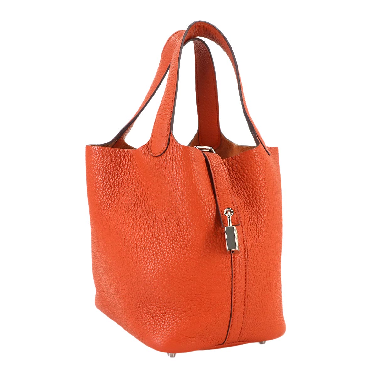 Picotin Lock PM Hand Bag Taurillon Clemence Terre Battue Purse