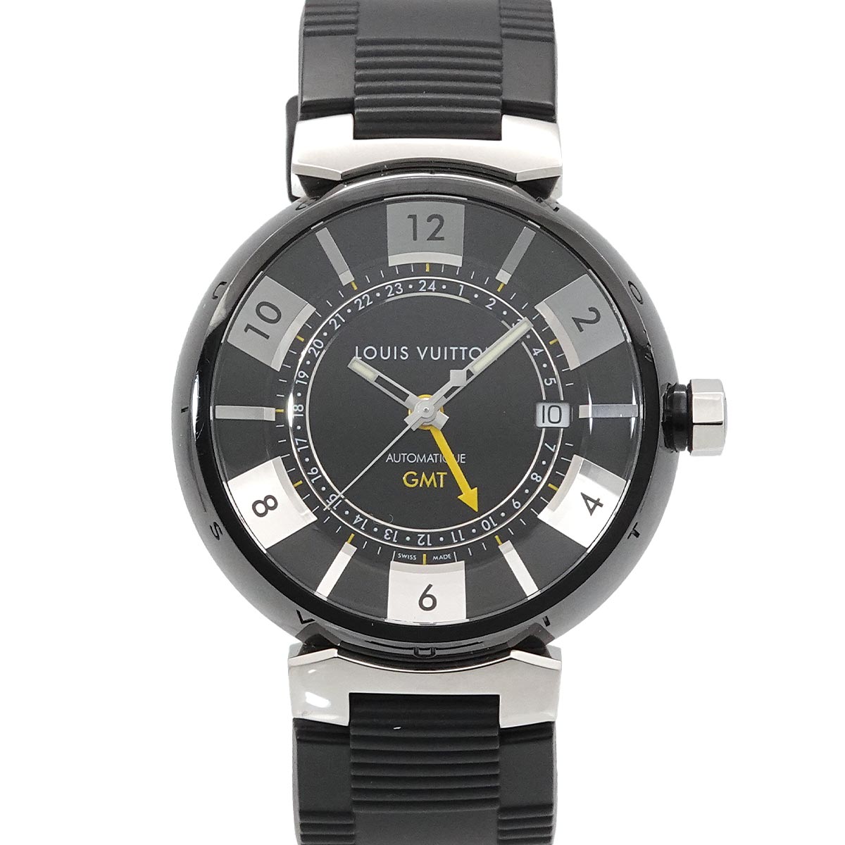 Tambour In Black GMT Q113K Automatic Mens Watch