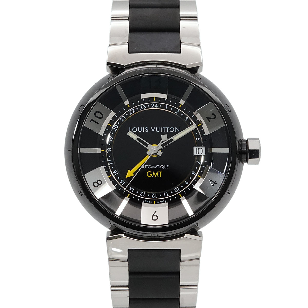 Tambour In Black GMT Q113K Automatic Mens Watch