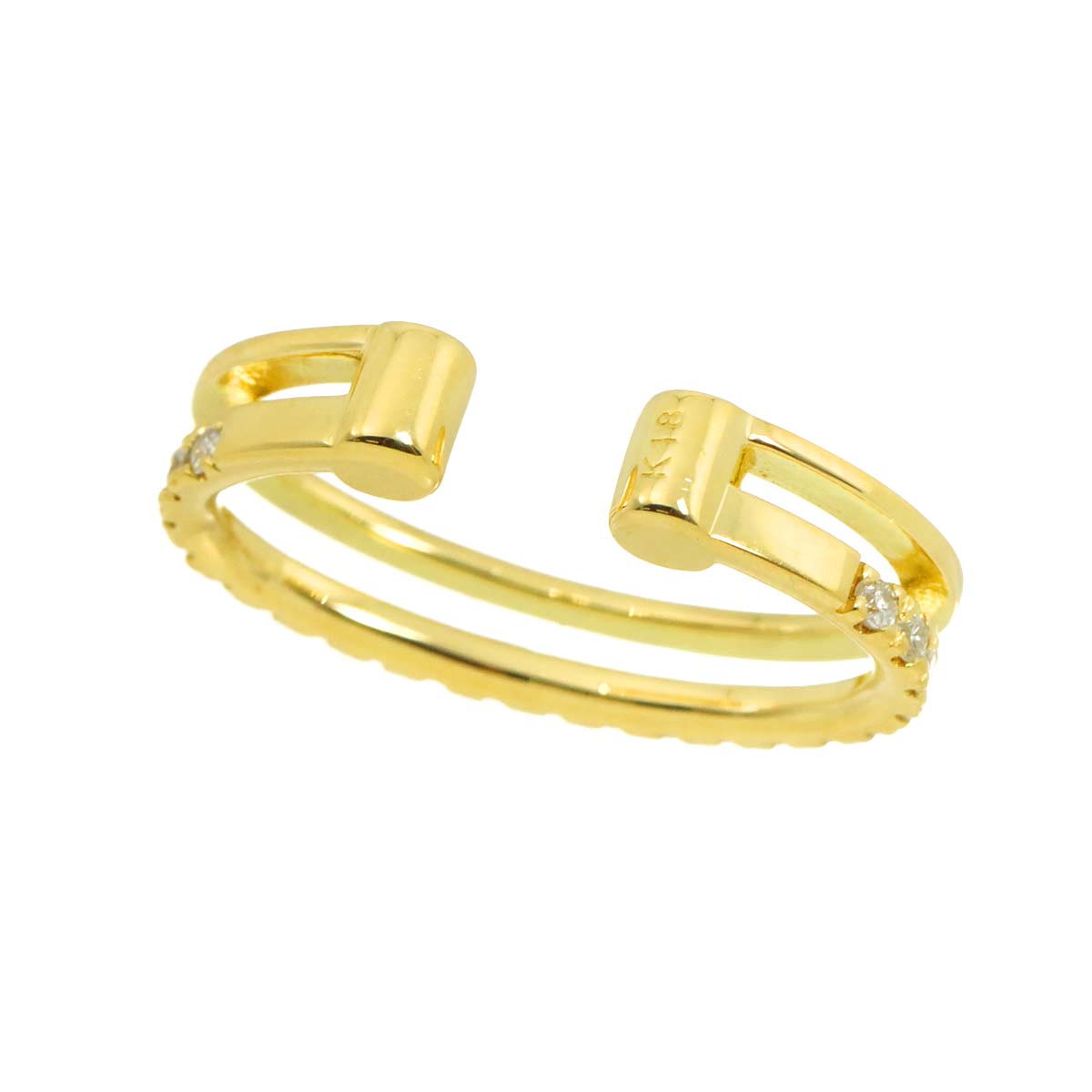 Diamond Earrings Clip on 18K YG 750