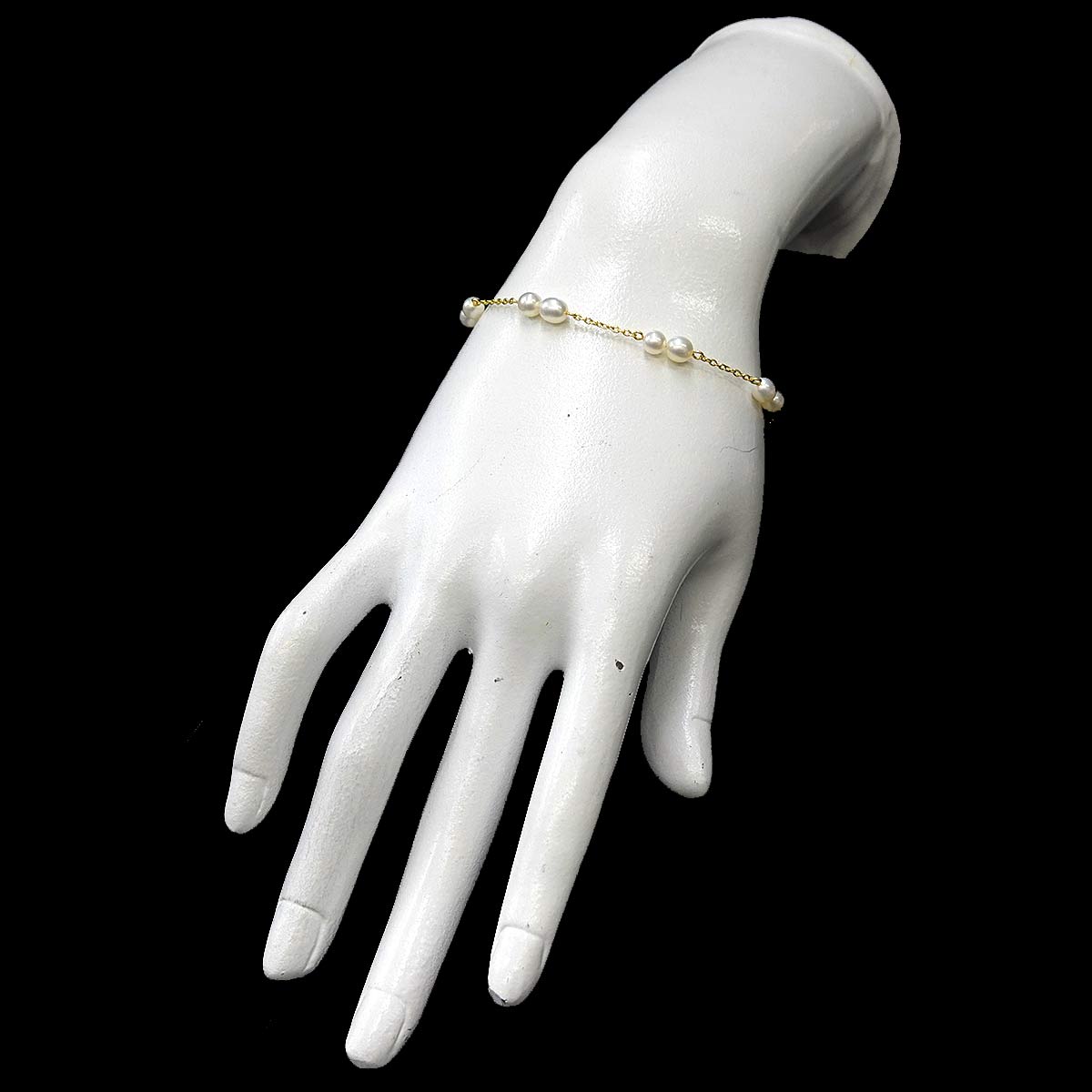 Freshwater cultured pearl 4.8-4.4mm Bracelet 18K YG 750