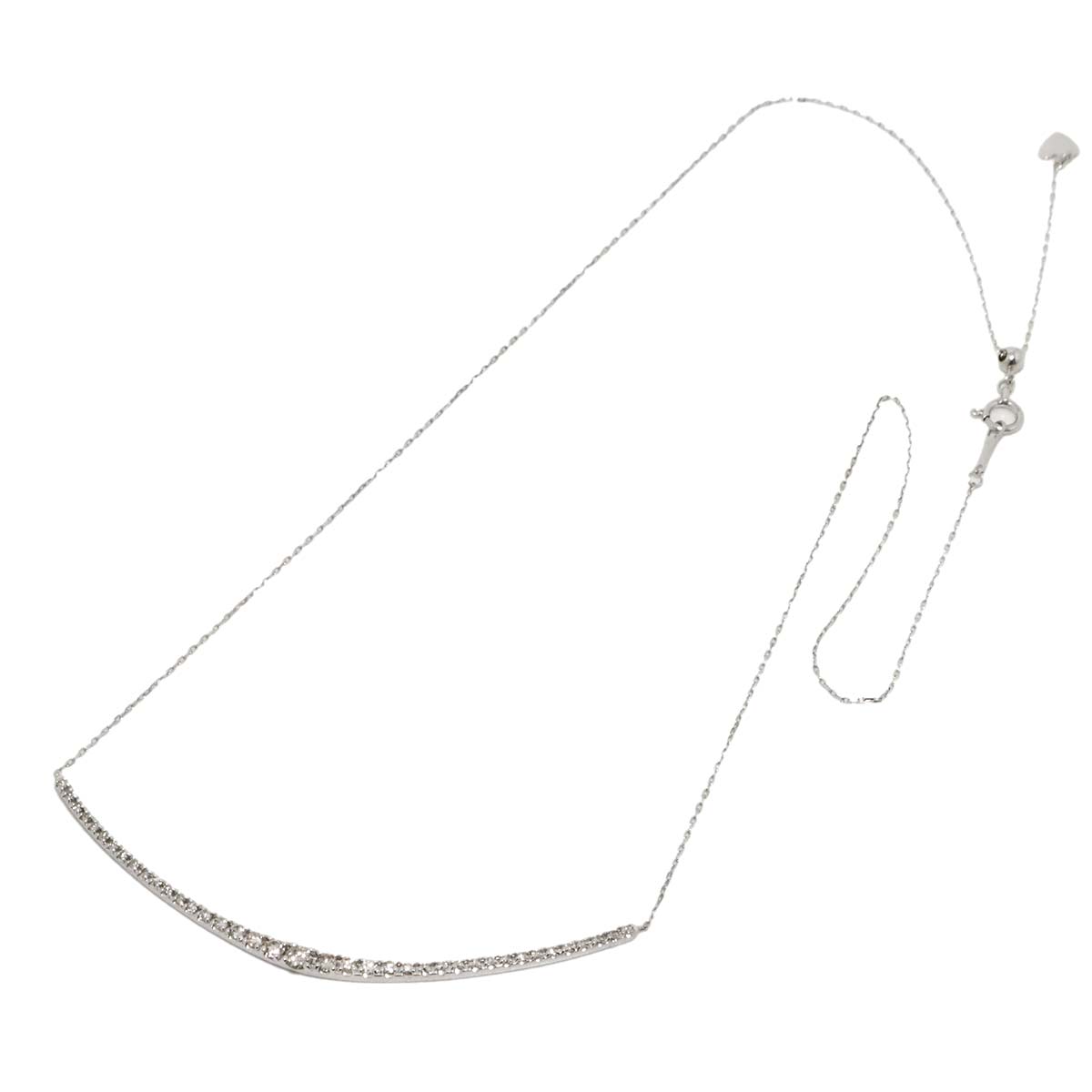 Diamond 0.55ct Necklace 18K WG White Gold 750