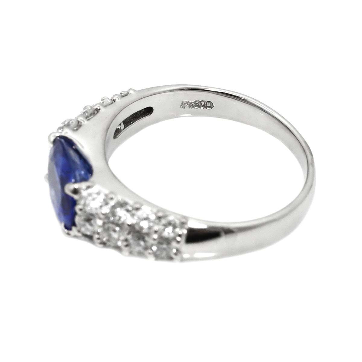Sapphire 1.99ct Diamond 0.95ct Ring Pt Platinum size6-6.25(US)