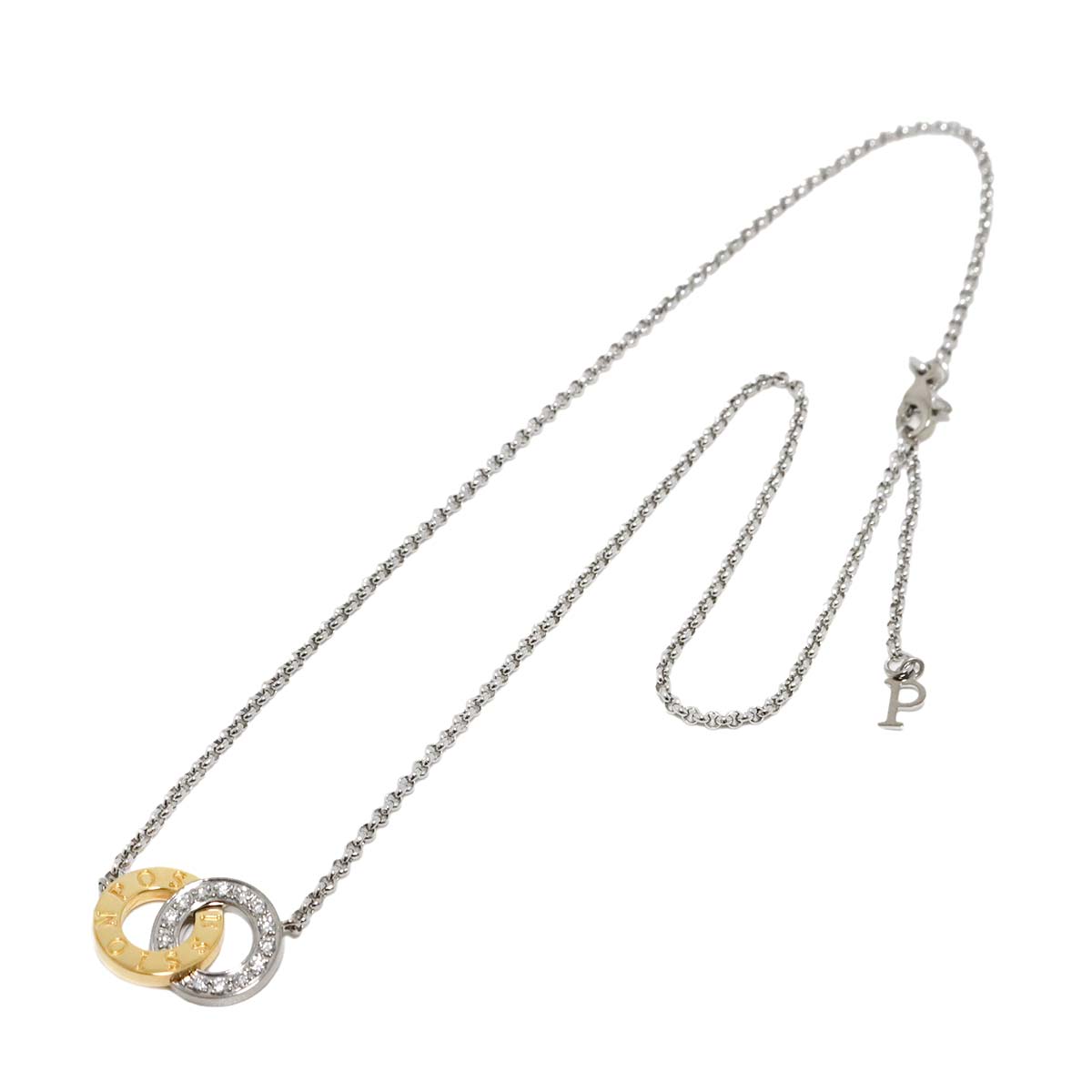 Possession Diamond Necklace 18K White Yellow Gold 750