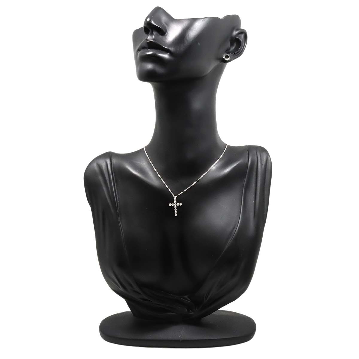 Jazz Cross Diamond Necklace Platinum