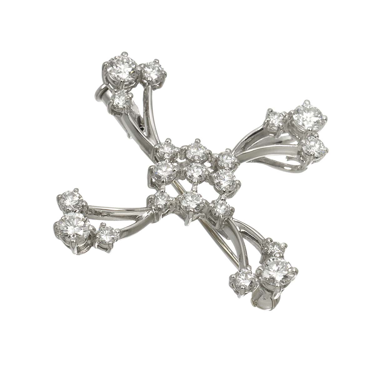 Diamond 1.25ct Brooch Pt Platinum