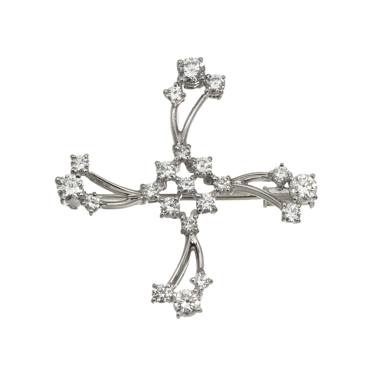 Diamond 1.25ct Brooch Pt Platinum