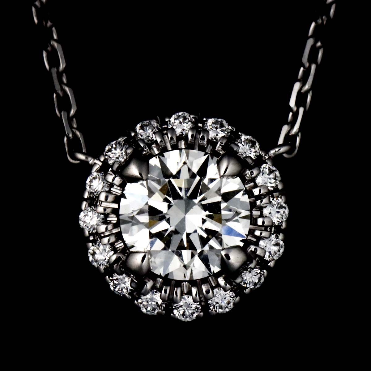 Destinee Diamond 0.50ct G/VS1/3EX Necklace 18K White Gold 750