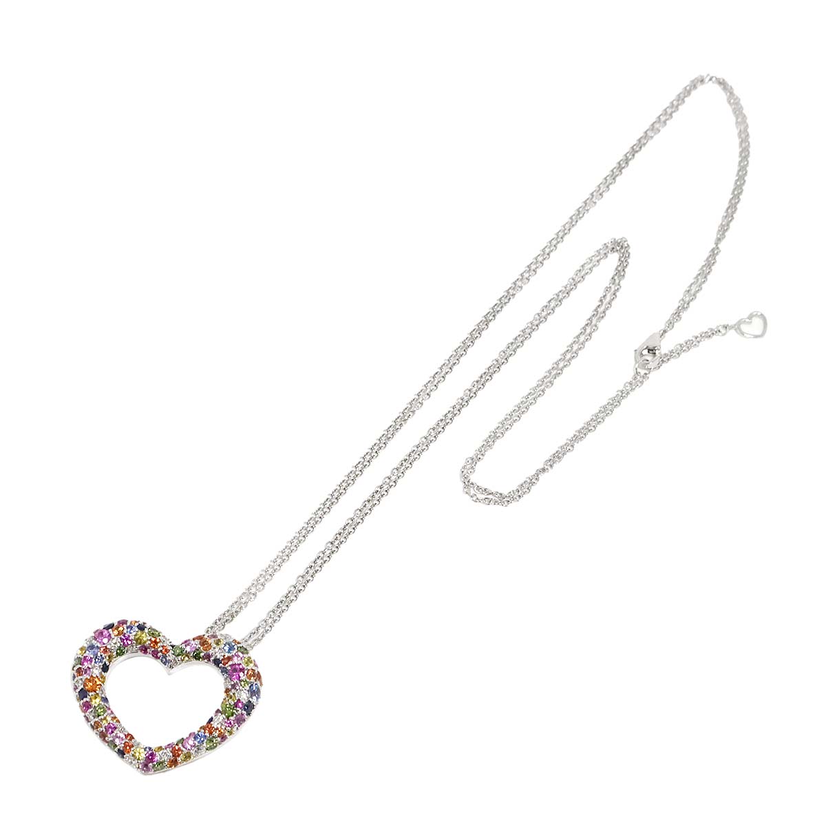 Sapphire 2.68ct/0.34ct Diamond 0.38ct Necklace 18K WG 750