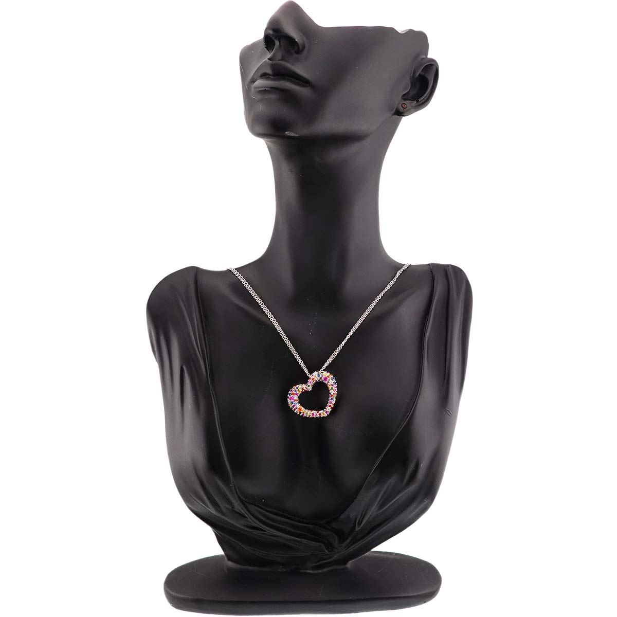 Sapphire 2.68ct/0.34ct Diamond 0.38ct Necklace 18K WG 750