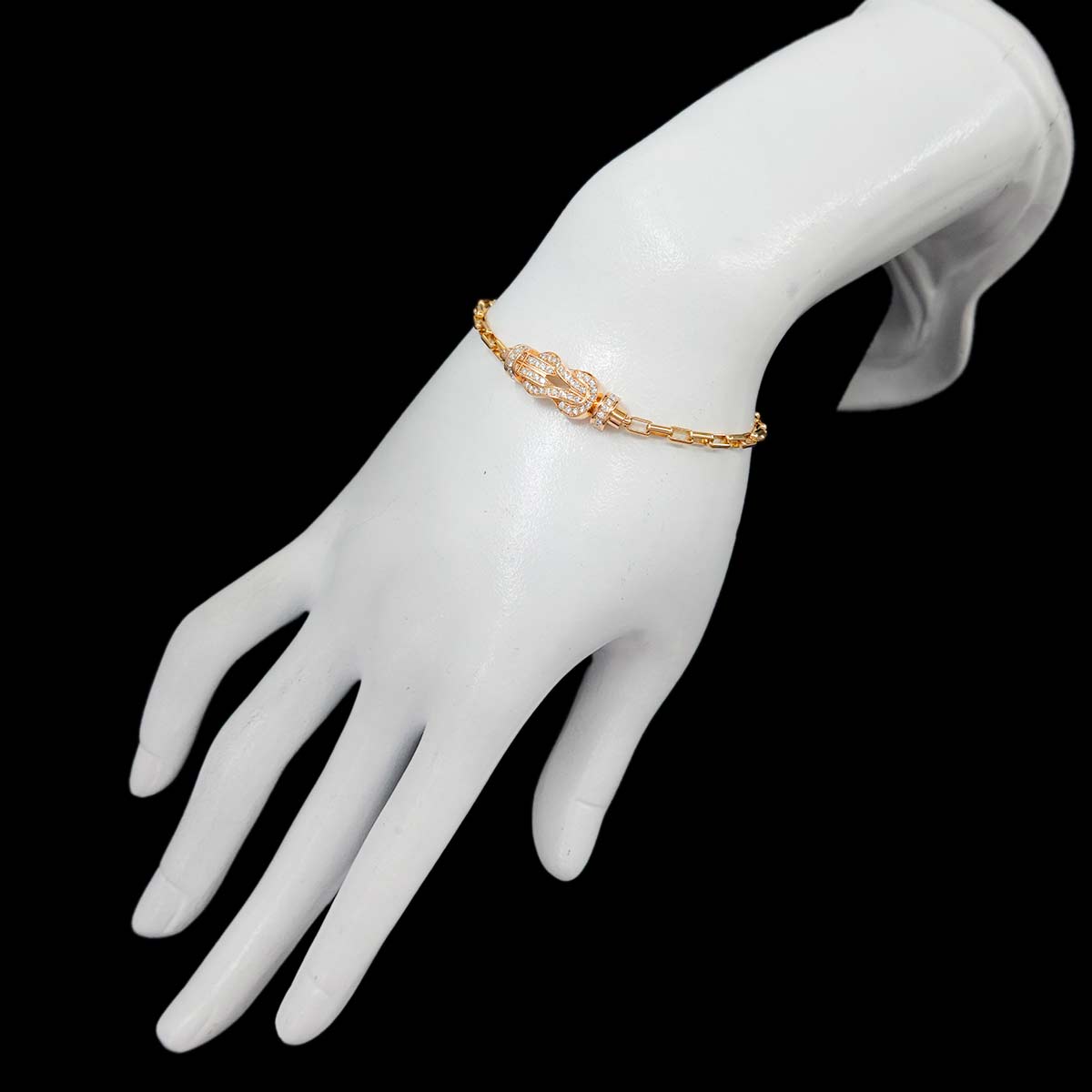 Chance Infinie Diamond Bracelet MM 18K Pink Gold 750 size15